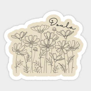 Wildflower Doula Midwife Labor and Delivery Sticker